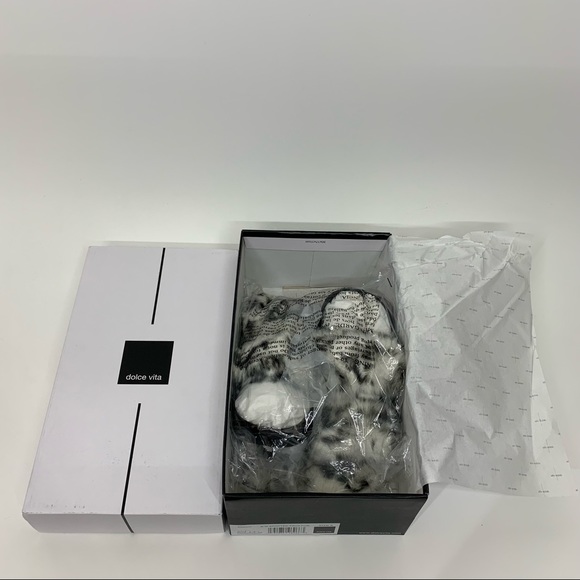 Dolce Vita Pochy Slingback Faux Snow Leopard Faux Fur Hard Sole Slippers Size 6 - Picture 11 of 13